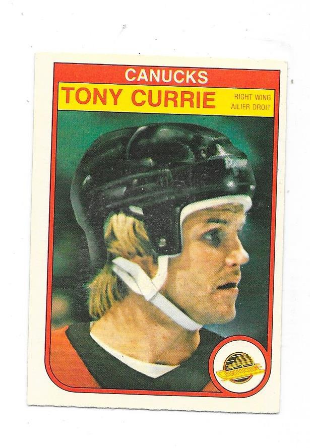 1982-83 OPC #341 Tony Currie Vancouver Canucks