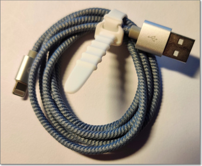 USB A - Lightning harmaa punottu pikalatauskaapeli #29543