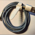 USB A - Lightning harmaa punottu pikalatauskaapeli #29543 - pikkukuva 1