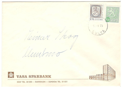Vaasa,  v. 1976 firmakuori kotiseutukeräilijälle