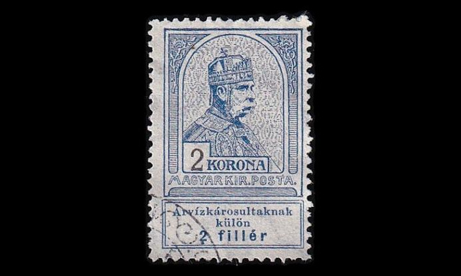 Unkari 143 o Itä-Banatian tulva-apu 2 Kr + 2 f (1913)