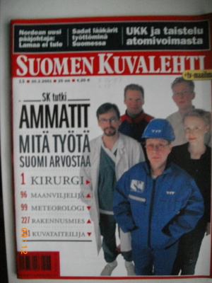 Suomen Kuvalehti Nro 13/2001 (27.6)