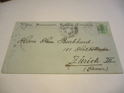 1893 Viipuri painotuote Zürichiin