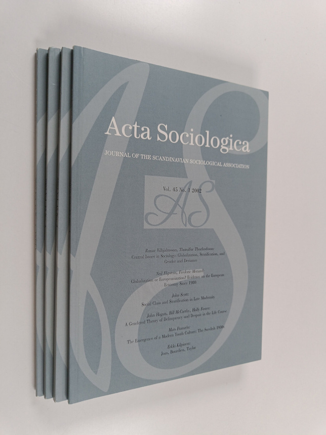 Acta Sosiologica - vol. 45 No. 1-4/2002 : journal of the ...