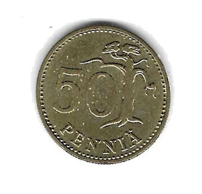 1973 50 PENNIÄ KOLIKKO KÄYTETTY