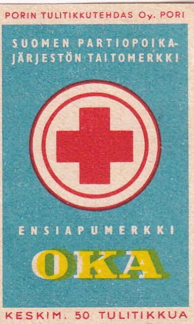 OKA, Ensiapumerkki , Punainen Risti  .  s60