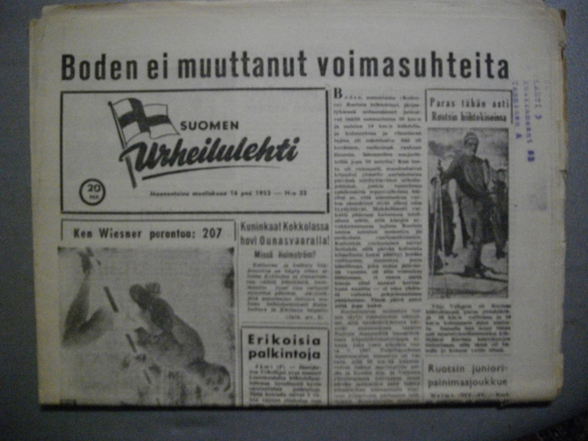 Suomen Urheilulehti Nro 23/1953 (10.11)