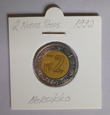 Meksikko 2 Nuevos Pesos v.1992 KM#551