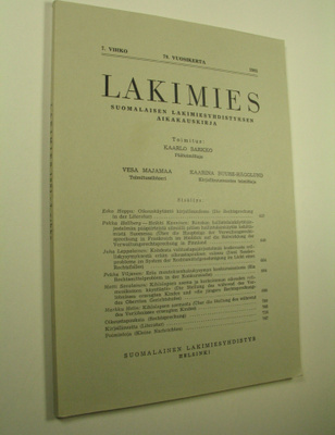 Kaarlo (toim.) Sarkko : Lakimies, 79. vuosikerta (1981), ...