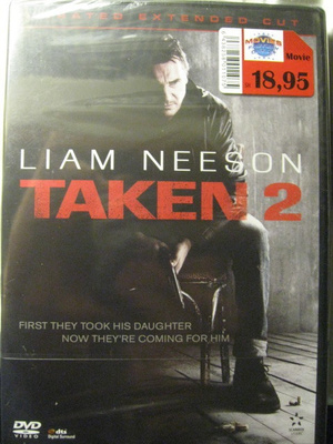 TAKEN 2 DVD UNRATED EXTENDED CUT UUSI