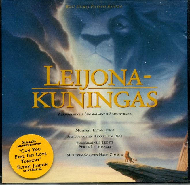 Walt Disney LEIJONAKUNINGAS – Suomalainen soundtrack CD 1994