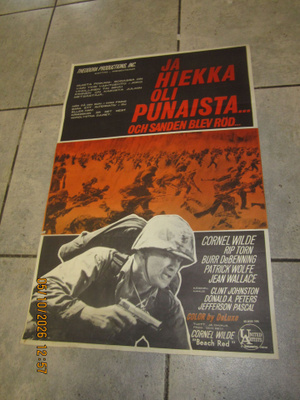 Elokuvajuliste Ja hiekka oli punaista... (Beach Red)