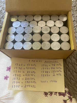 1 penni 1969-1979 1446kpl