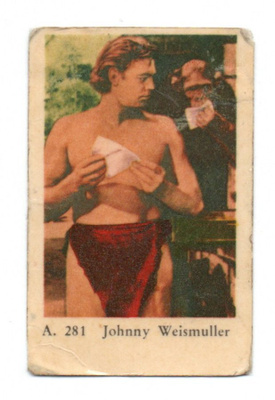 Purkkakuva A n:o 281 JOHNNY WEISMULLER Purukumikuva