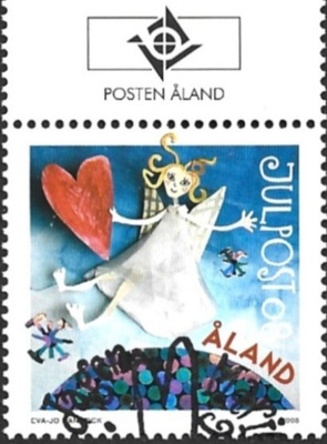 Åland 2008  Joulu  Julpost 08 välilöpari logo EPL LaPe 300