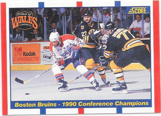 1990-91 Score #368 Boston Bruins Conference Champs