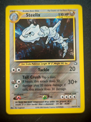 Pokemon kortti Steelix Neo Genesis holo
