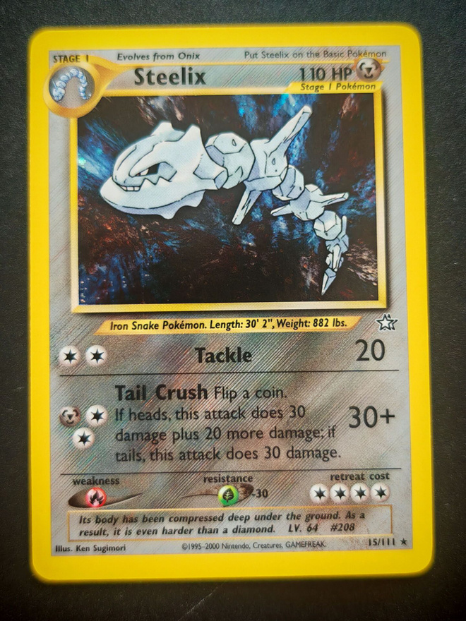 Pokemon kortti Steelix Neo Genesis holo