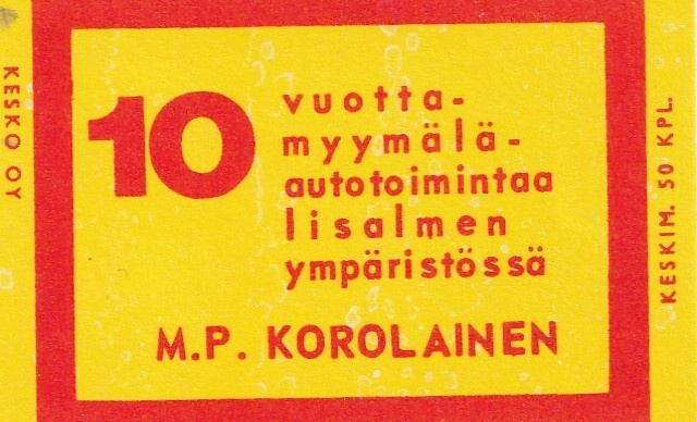 M. P. Korolainen , 10 vuotta Iisalmen ympäristossä , . s54
