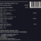 Antonio Vivaldi • The Four Seasons CD - pikkukuva 4