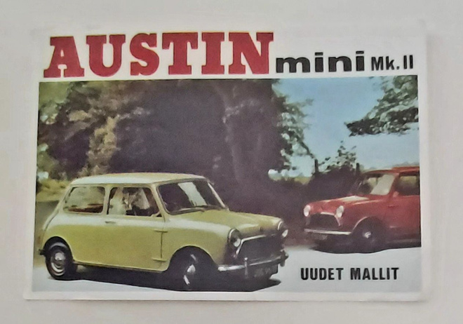 AUSTIN MINI-KULKEMATON POSTIKORTTI