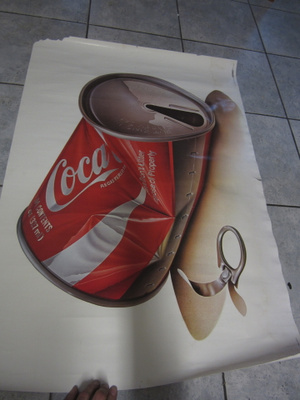 Retro Coca-Cola -juliste (Tom Liddell, Scandecor 1980)