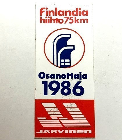 Finlandia hiihto 75 km tarra 1986