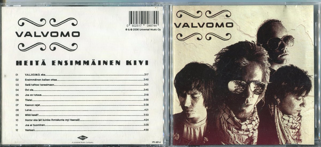 VALVOMO . CD-LEVY . HEITÄ ENSIMMÄINEN KIVI