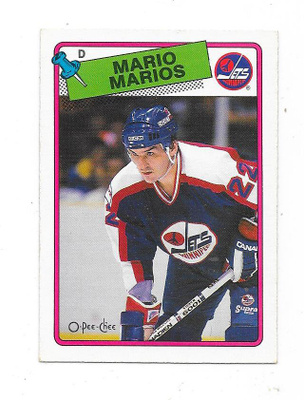 1988-89 OPC #233 Mario Marois , Winnipeg Jets gooni