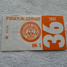 Jyväskylän suurajot 1981 pääsylippu EK 36 (Ouninpohja ) - pikkukuva 1