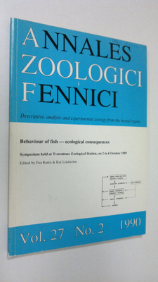 Esa ym. (toim.) Ranta : Annales zoologici Fennici Vol. 27...
