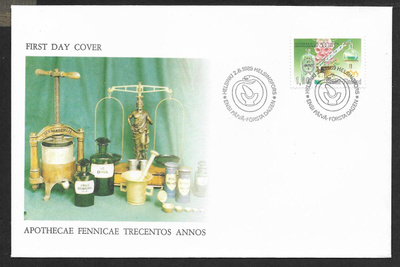 Apteekkilaitos Suomessa 300v 1989 FDC (LAPE 1083)
