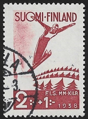1938 F.I.S Lahden hiihtokisat 2 + 1 mk leimattu LaPe 209