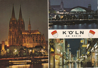 Postikortti, SAKSA, KÖLN,  vanha kortti 1960 luvulta