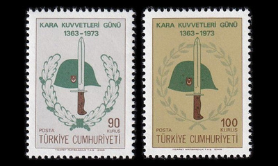 Turkki 2284-5 ** Armeijan päivä (1973)