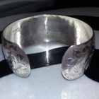 Vintage desing hopea rannekoru rannerengas NRJ Sterling - pikkukuva 4