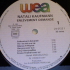 NATALI KAUFMANN :: ENLÉVEMENT DEMANDÉ :: VINYYLI  LP    1983 - pikkukuva 3