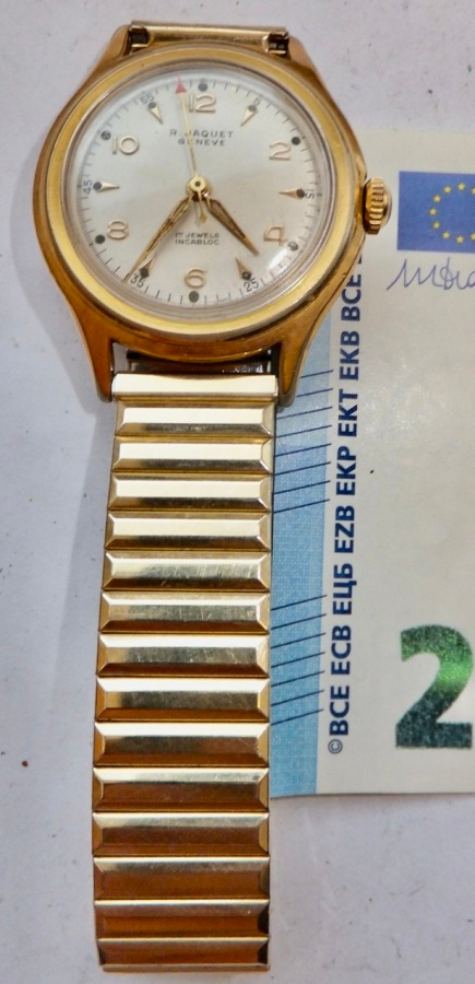 VANHA Kello R. Jaquet Geneve Incabloc Waterproof Sveitsi