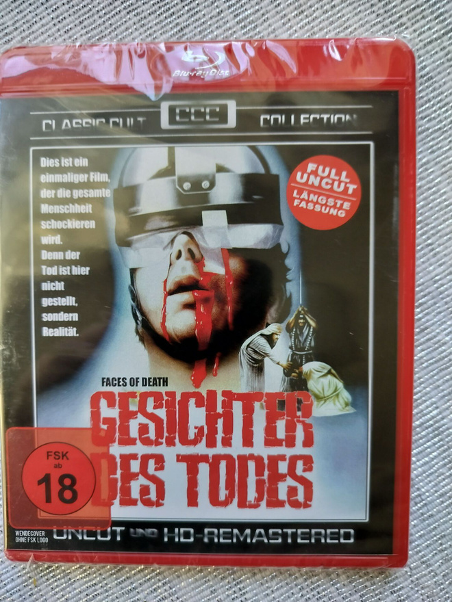 Faces of death (Original,Video nasty) blu-ray