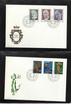 LIECHTENSTEIN 2 FDC KUORTA