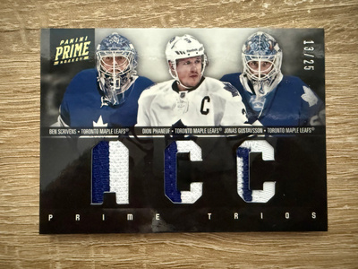 2011-12 Panini Ben Scrivens Dion Phaneuf Jonas Gustavsson 25