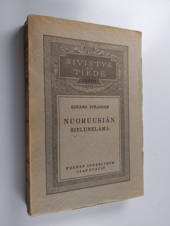 Eduard Spranger : Nuoruusiän sielunelämä