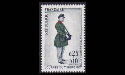 Ranska 1574 ** Postimerkin päivä (1967)