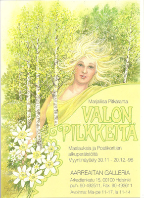 Marjaliisa Pitkäranta Valon pilkettä uudenver. A4 juliste