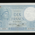 Ranska 10 Francs 10.10.1940, Minerve modifioitu, P-84 F+ - pikkukuva 1