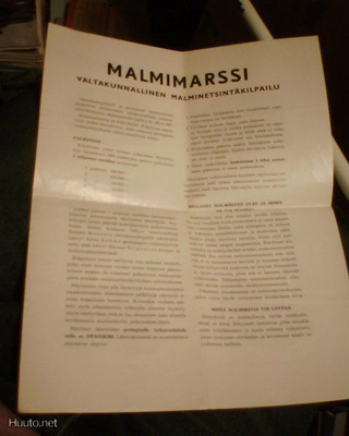 MALMIMARSSI -esite ( 1 p. 1961 )  Sis.pk:t