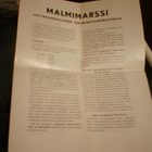 MALMIMARSSI -esite ( 1 p. 1961 )  Sis.pk:t - pikkukuva 1