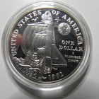 USA 1 hopeadollari v. 1992 Columbus - pikkukuva 1