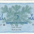 5 Markkaa 1963 Litt.A B-sarjaa tähdellä, kl.6 - pikkukuva 1