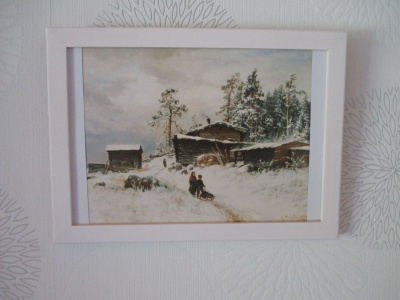 Magnus Hjalmar Munsterhjelm Talvimaisema . Valokuva taulu.